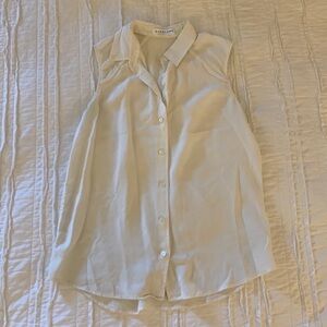 Everlane White Button Up Tank Top